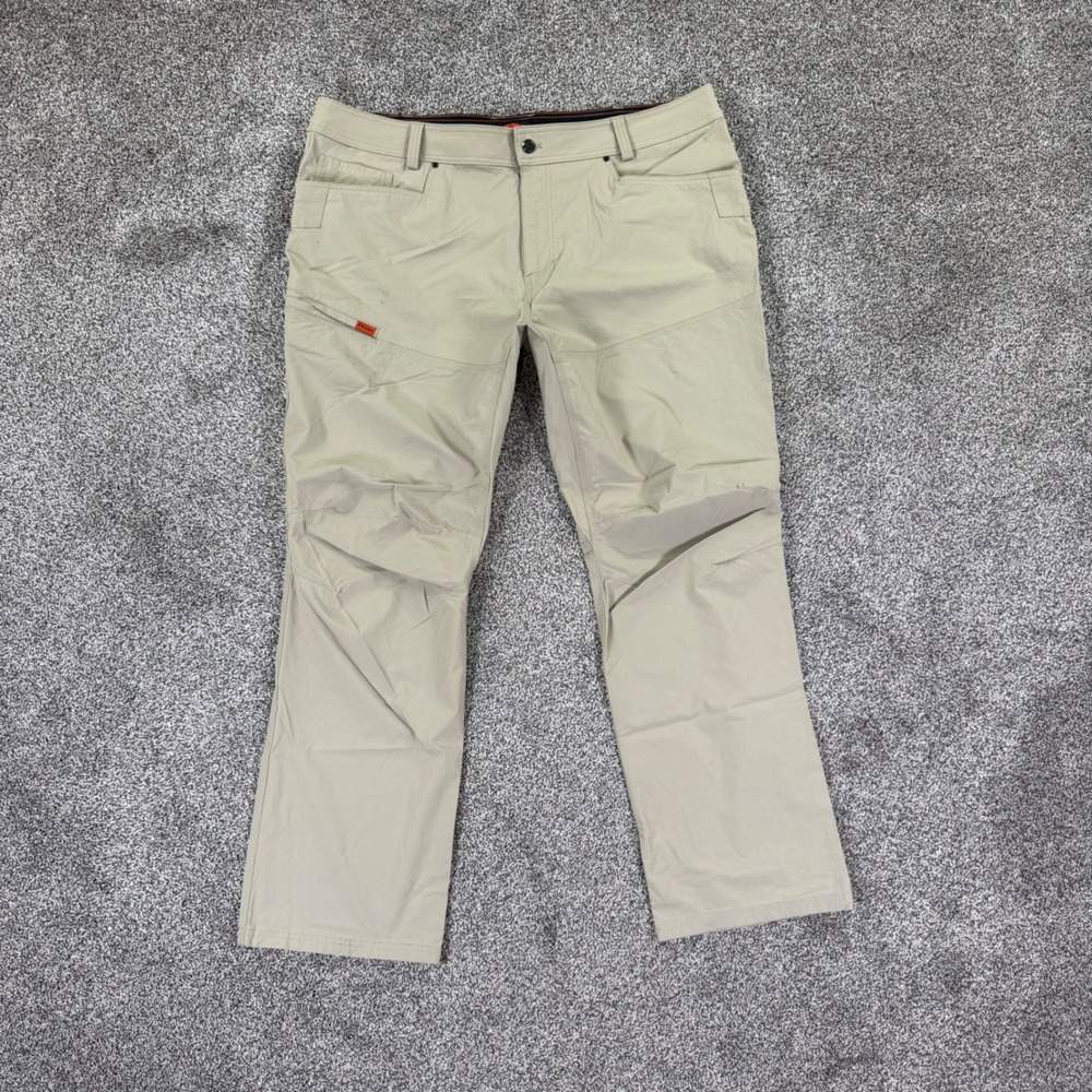 Brunt The Costello Ripstop Pants Mens 42x32 Khaki Tan Work Outdoor Nylon Spandex